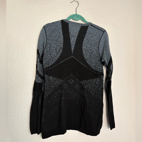 SMARTWOOL Intraknit Thermal Merino Base Layer Crew Shirt Top Black Grey XL - Picture 2 of 5